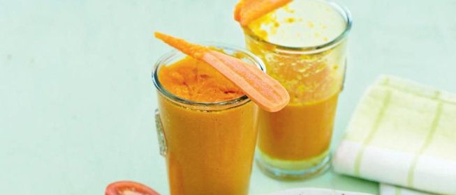 Смузи из помидоров, цветной капусты и моркови