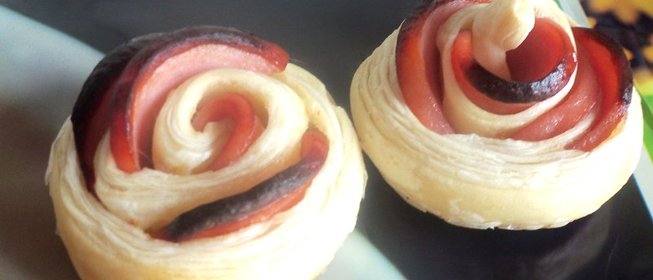 Слоёные розочки