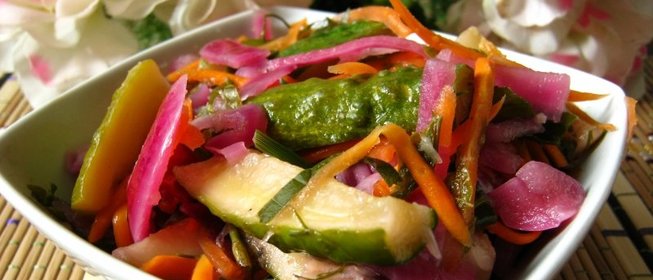 Острая закуска из огурцов