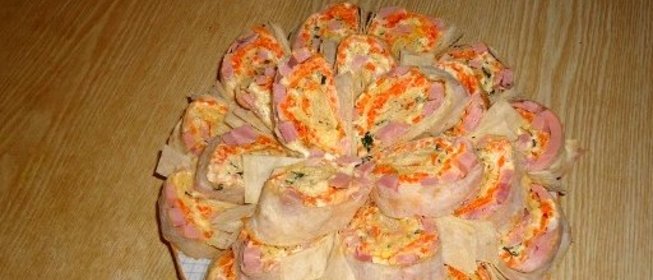 Лаваш с морковью по-корейски