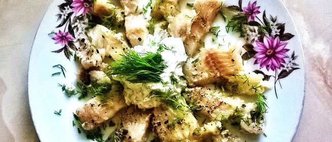 Закуска из филе минтая