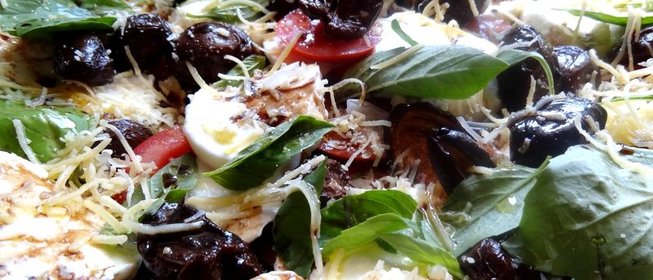 Капрезе с баклажанами