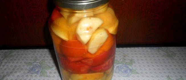 Помидоры с яблоками на зиму