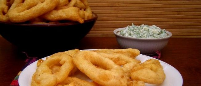 Кальмар, жаренный в кляре