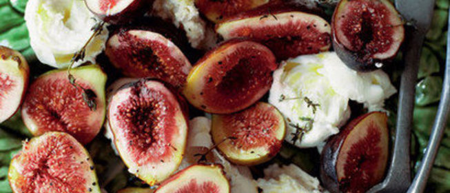 Инжир на гриле с моцареллой