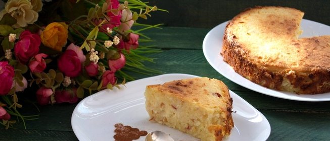 Яблочная запеканка с корицей