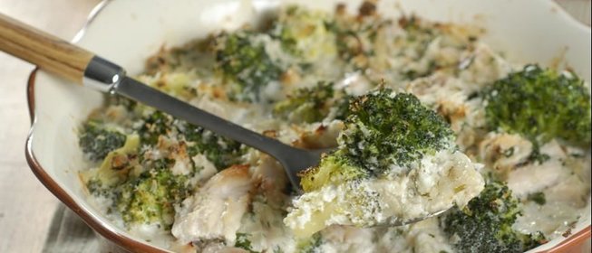 Куриная запеканка с брокколи