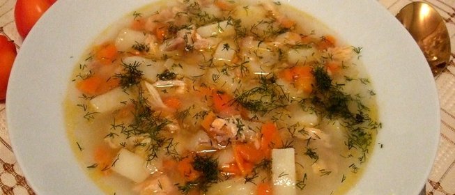 Уха из головы семги