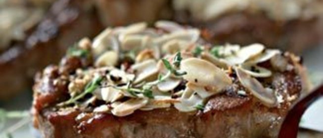 Жареная свинина, глазированная асти спуманте