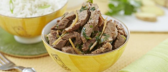 Говядина с имбирем