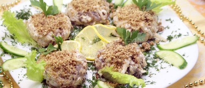 Салат с кальмарами «Шарманка»