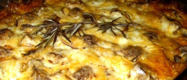 Свинина по-французски с грибами