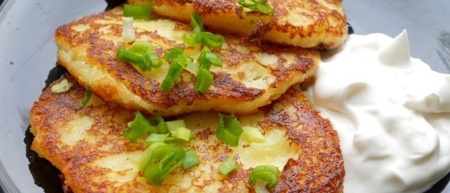 Картофельные оладьи с сыром