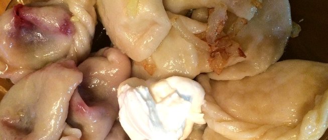 Вареники с творогом и вишней