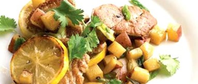 Свинина с лимоном и картофелем