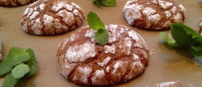 Мятно-шоколадное печенье