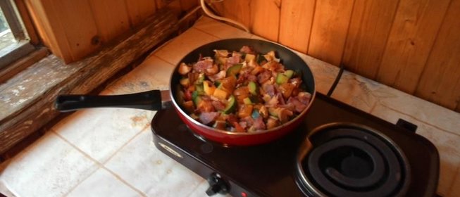 Дачное рагу из молодых овощей