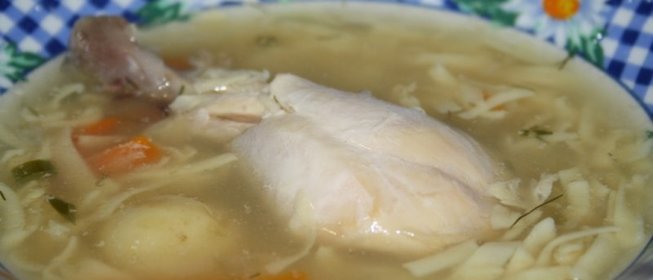 Уютный куриный суп с молодым картофелем (без поджарки)
