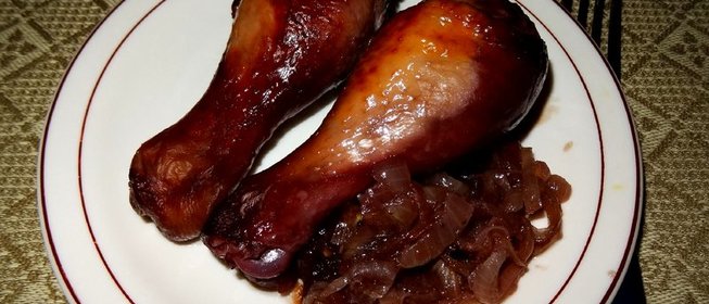 Куриные голени в вишневом соке