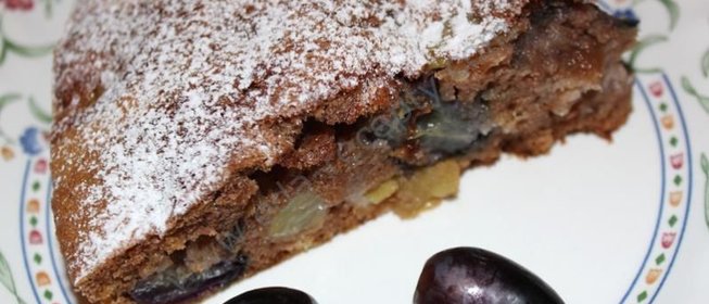 Пирог с виноградом