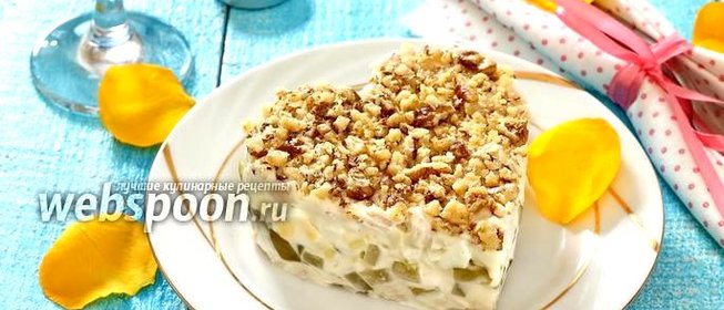 Салат с куриным филе и маринованными огурцами
