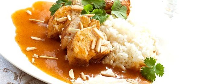 Цыпленок с абрикосовым компотом