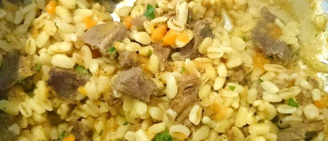 Перловая каша с говядиной