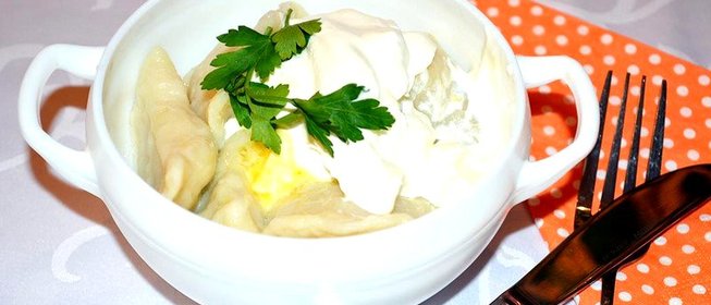 Украинские вареники с курицей