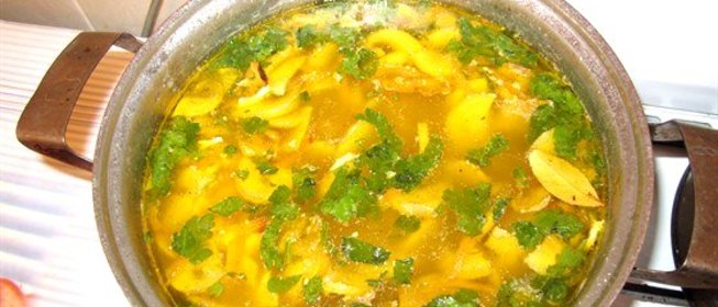 Куриный суп с грибами