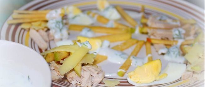 Салат с курицей Для кормящих матерей