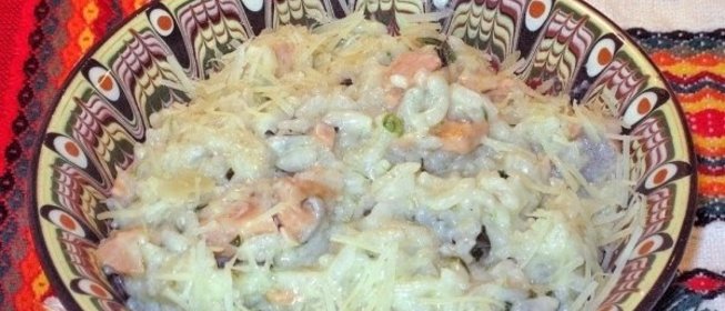 Ризотто с красной рыбой