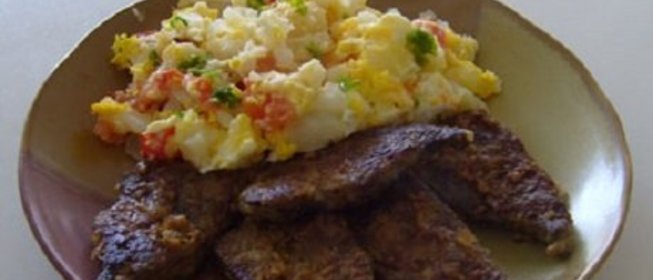 Отбивные из свиной печени