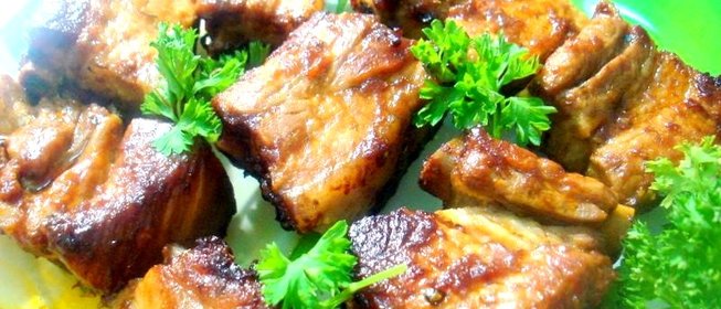 Рёбрышки свиные запеченные