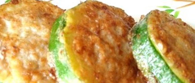 Кабачки в кляре с фаршем