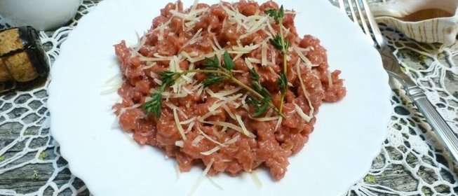 Свекольное перлотто с тимьяном