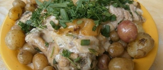 Креветки, запеченные с творогом