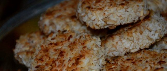 Печенье творожно банановое в кокосовой стружке