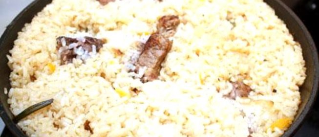 Бараньи ребрышки с рисом