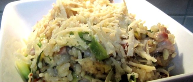 Ризотто с кабачками и курицей