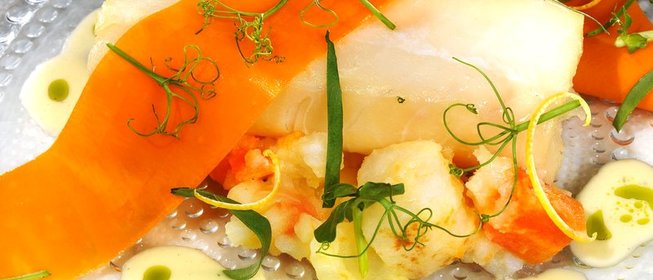 Припущенная треска с горчицей