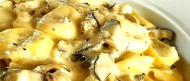 Жульен с грибами и ветчиной