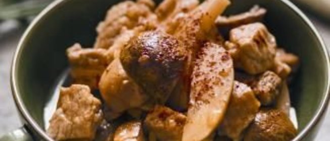 Грибы со свининой и картофелем