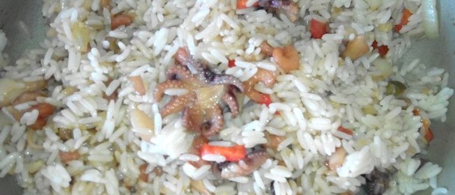 Рис с морепродуктами