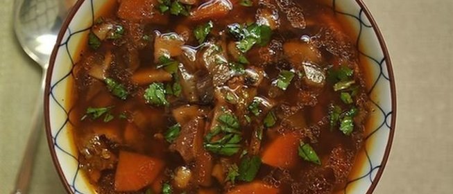 Грибной суп с перловкой