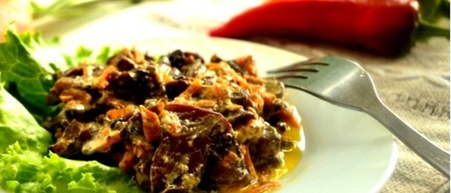 Морковь с грибами тушеная