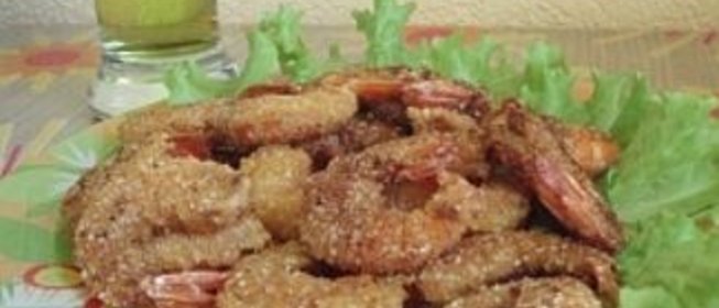 Королевские креветки в панировке