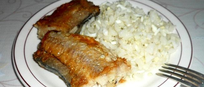 Рис с яйцом и сливочным маслом