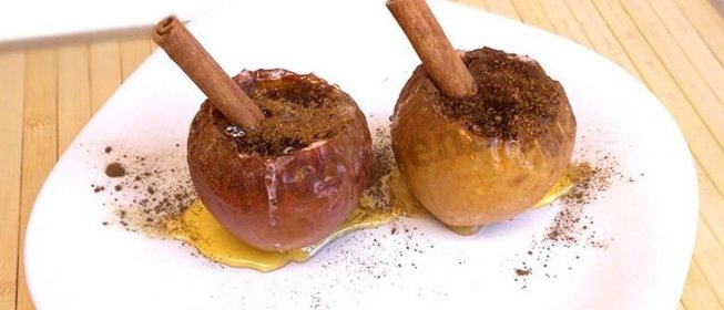 Яблоки запеченные с корицей и медом