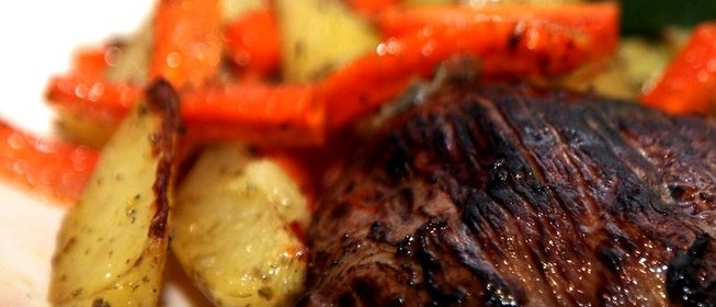 Ромштекс с овощами