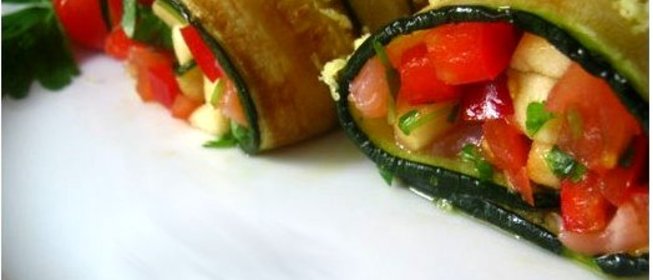 Кабачки с семгой